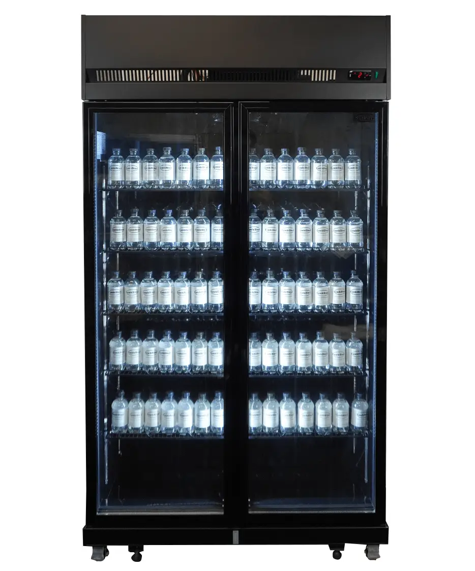 REFRIGERATOR 2 GLASS DOORS BLACK IRM-770 BL - Image 2