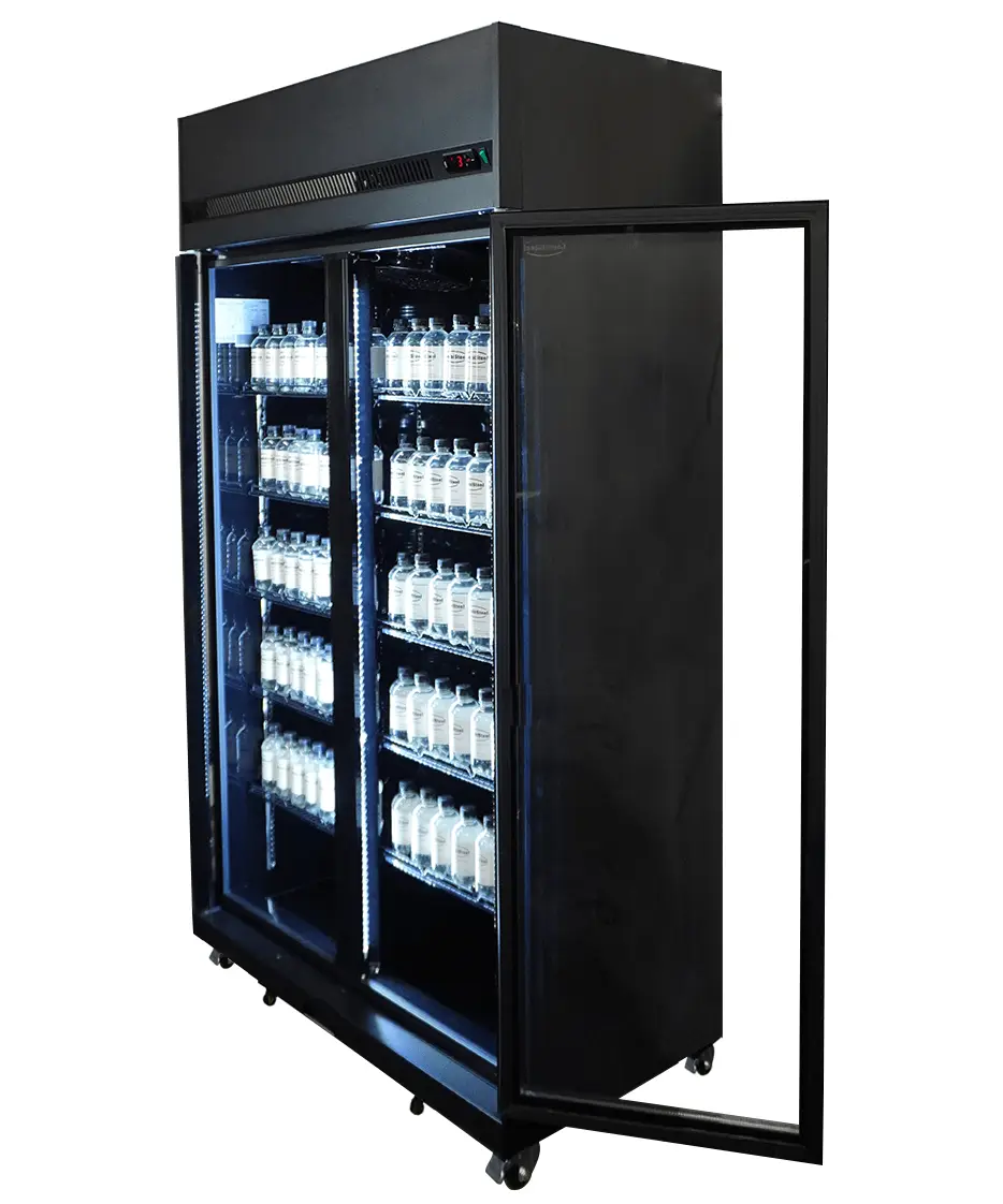REFRIGERATOR 2 GLASS DOORS BLACK IRM-770 BL - Image 8
