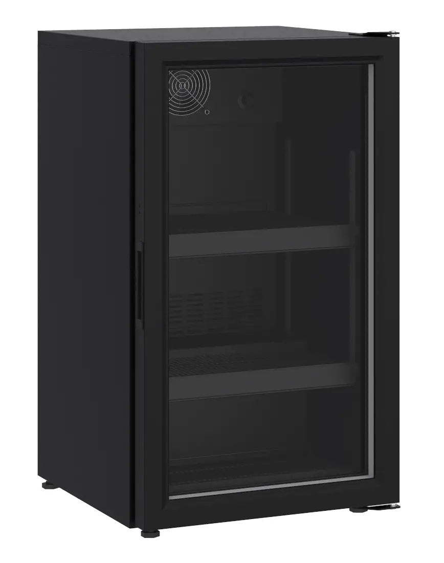 COUNTER TOP GLASS DOOR REFRIGERATOR 136L BLACK