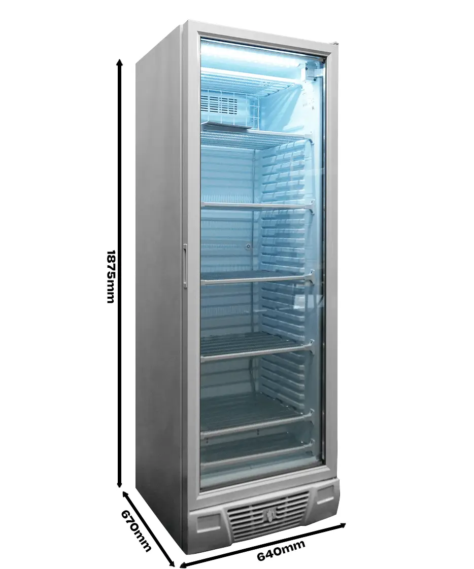 FREEZER 1 GLASS DOOR 382L - Image 3
