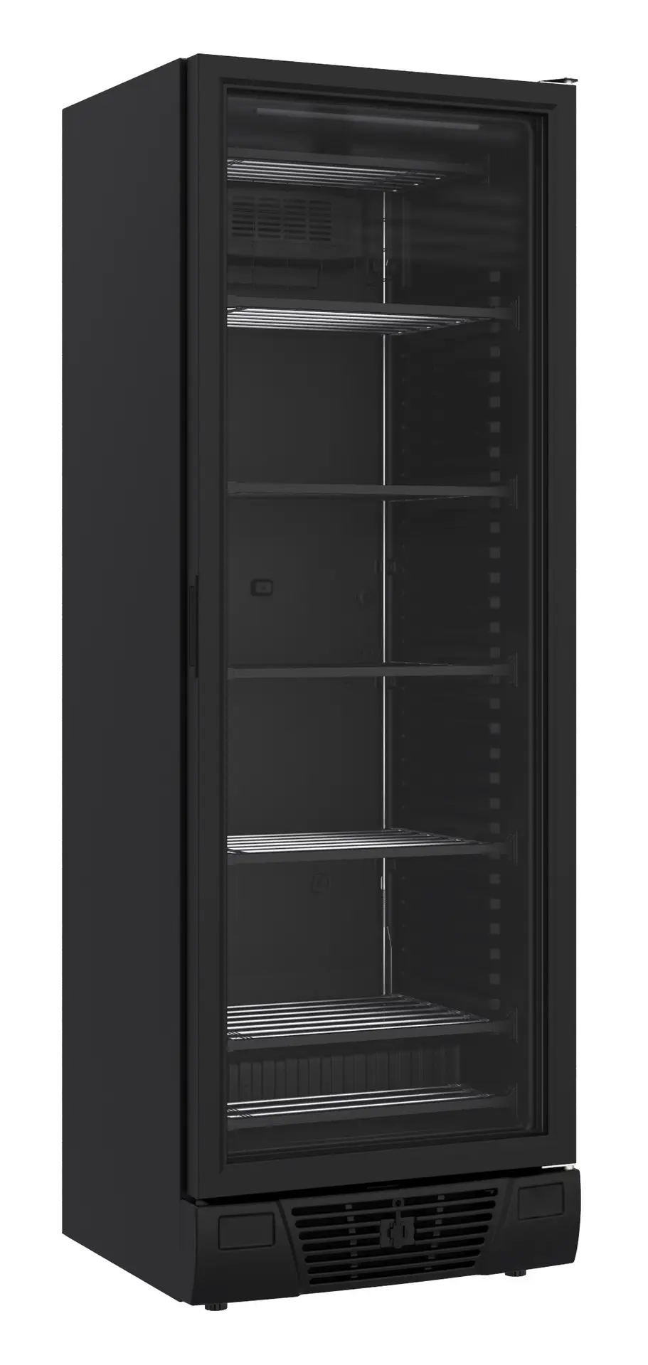 FREEZER 1 GLASS DOOR BLACK 382L