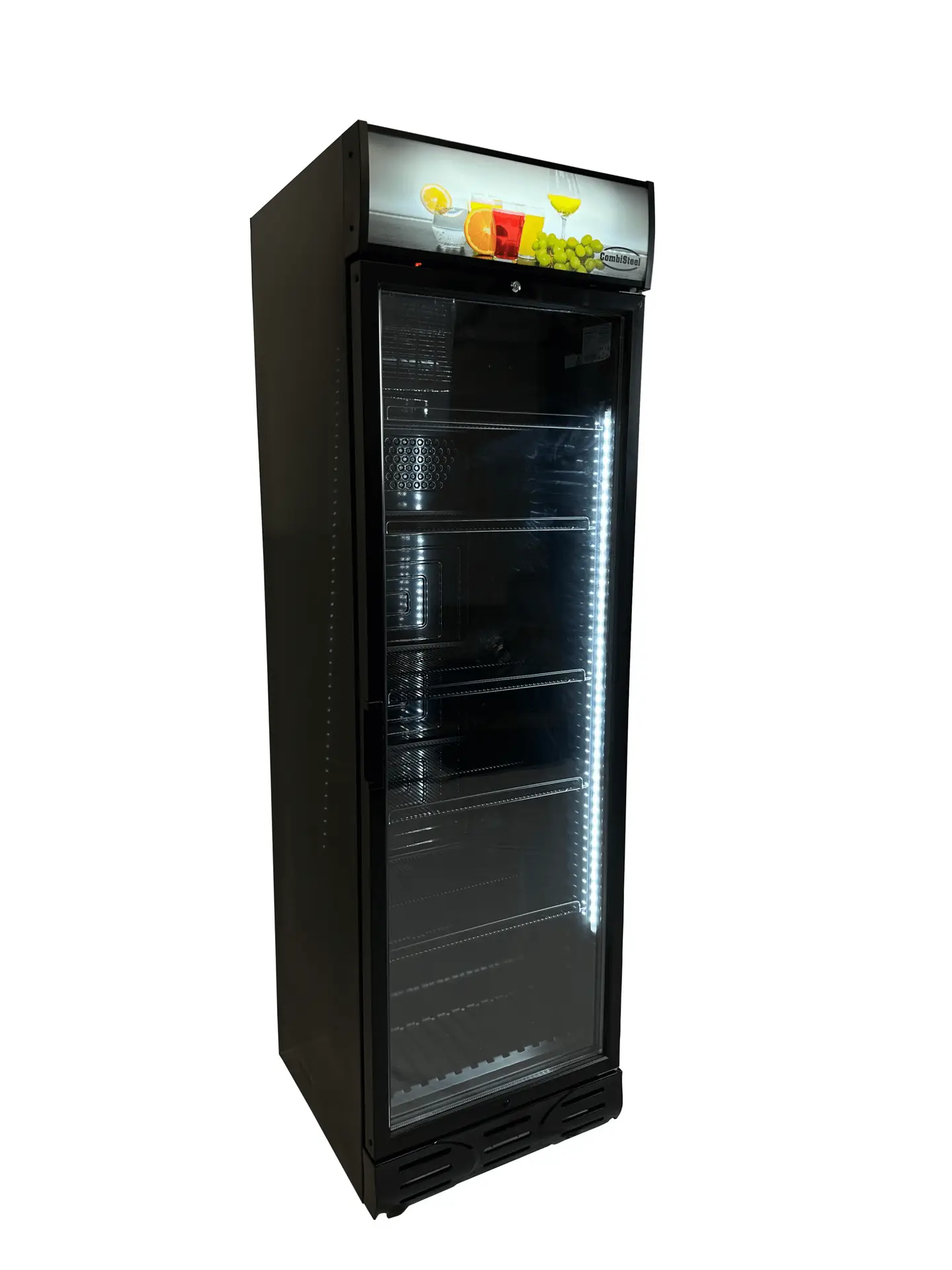 REFRIGERATOR 1 GLASS DOOR BLACK - Image 2