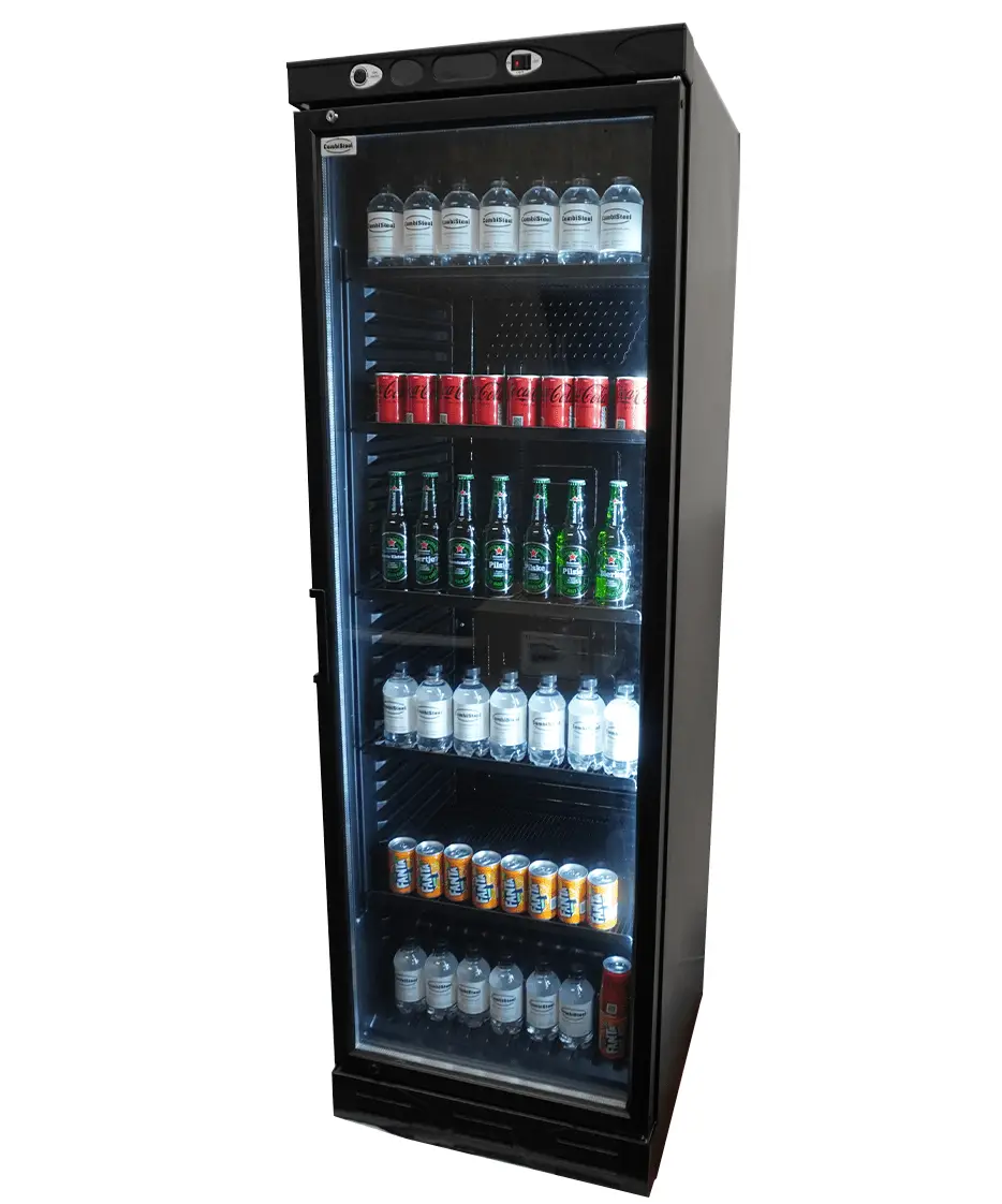 REFRIGERATOR 1 GLASS DOOR 382L BLACK WITHOUT LIGHT BOX - Image 8