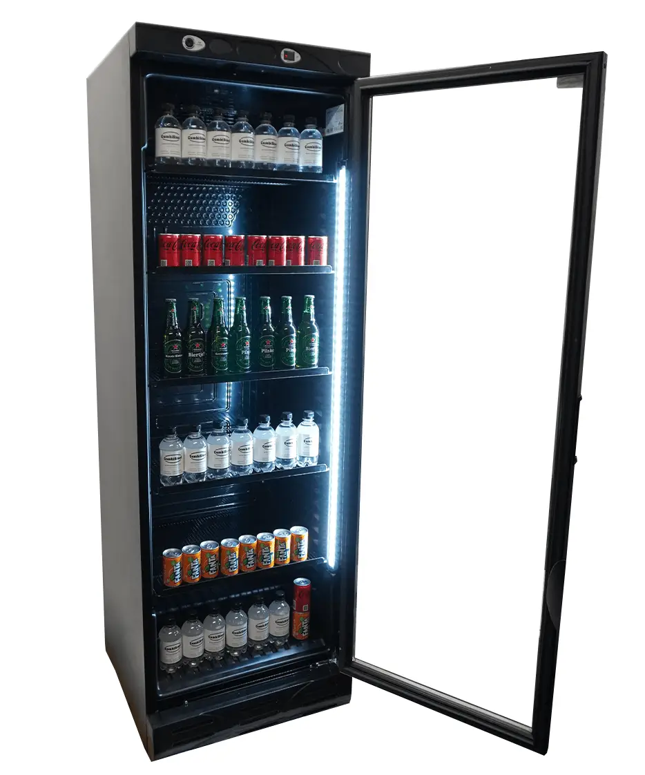 REFRIGERATOR 1 GLASS DOOR 382L BLACK WITHOUT LIGHT BOX - Image 7