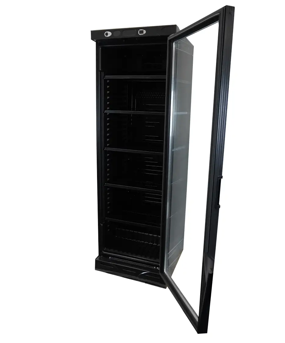 REFRIGERATOR 1 GLASS DOOR 382L BLACK WITHOUT LIGHT BOX - Image 6