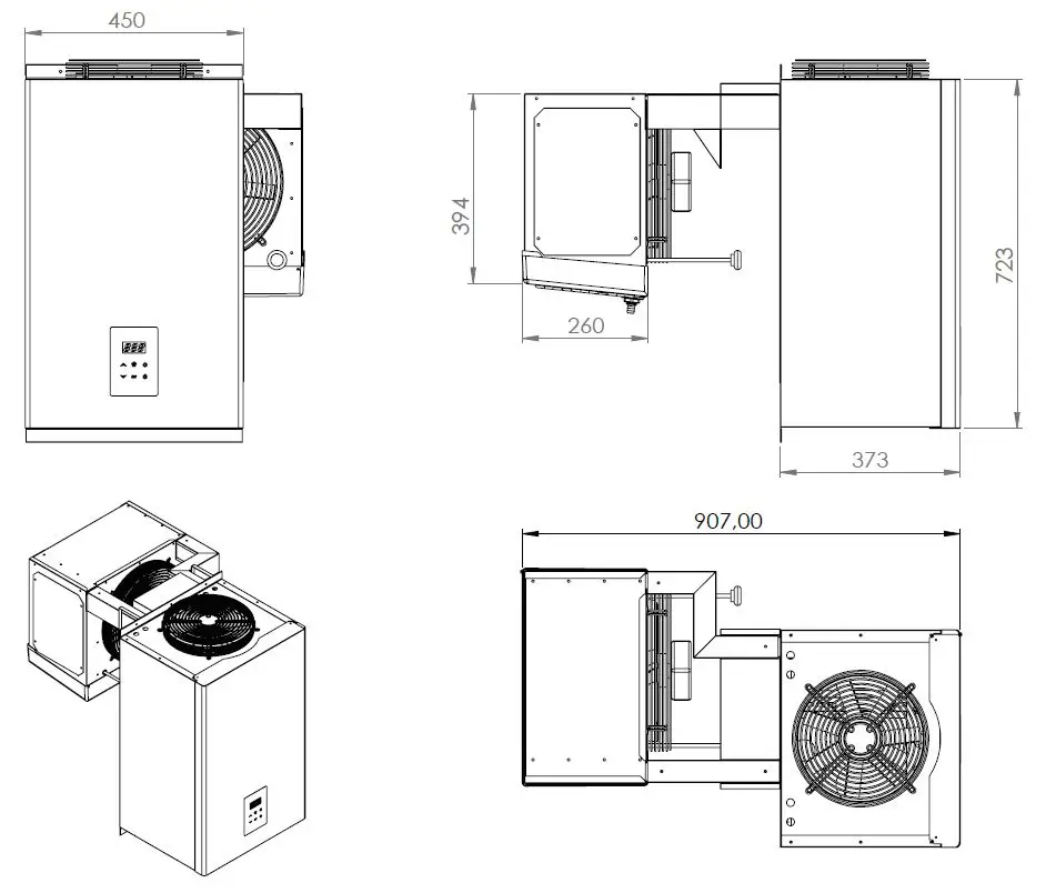NEGATIVE WALL-MOUNTED STRADDLE-TYPE UNIT 4,1-6,5 M3 - Image 2