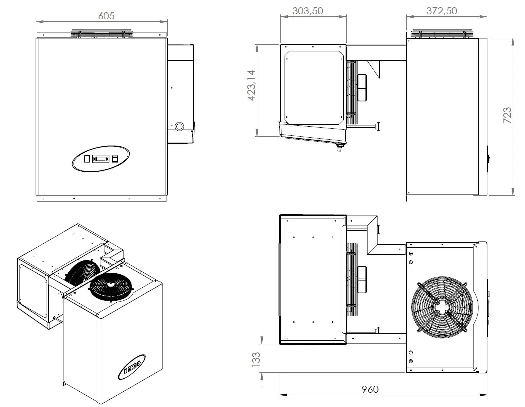 NEGATIVE WALL-MOUNTED STRADDLE-TYPE UNIT 6,6-9 M3 - Image 2