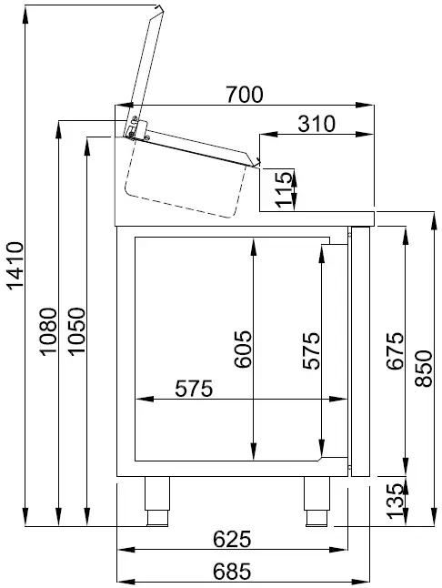 SALADETTE 2 DOORS 7x 1/3GN CONTAINER - Image 2