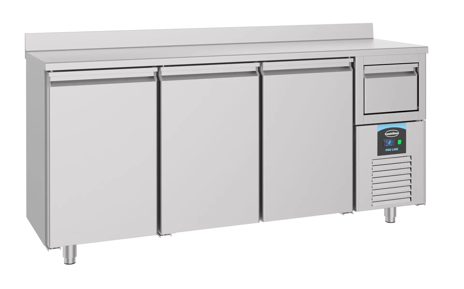 600 REFRIGERATED COUNTER 3 DOORS WITH DISPOSAL DRAWER FOR COFFEE