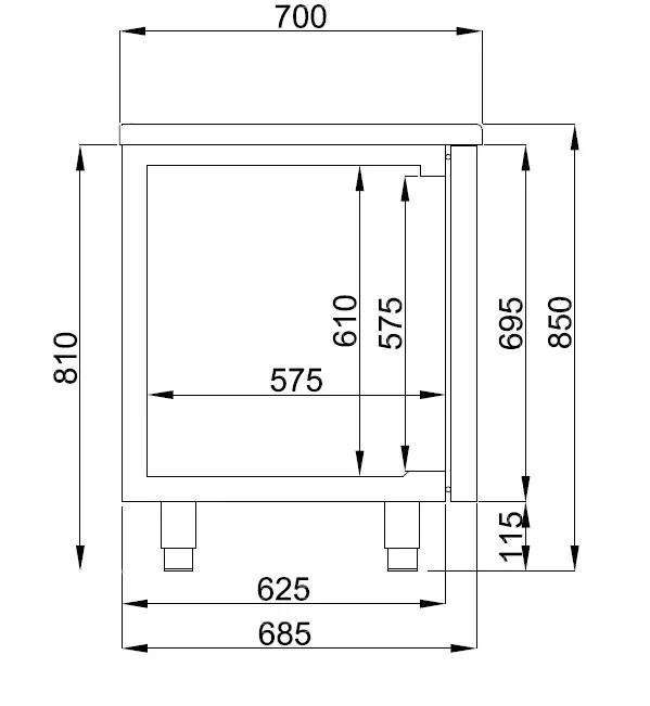 700 REFRIGERATED COUNTER 6 DRAWERS MONOBLOCK ENERGY LINE - Image 2