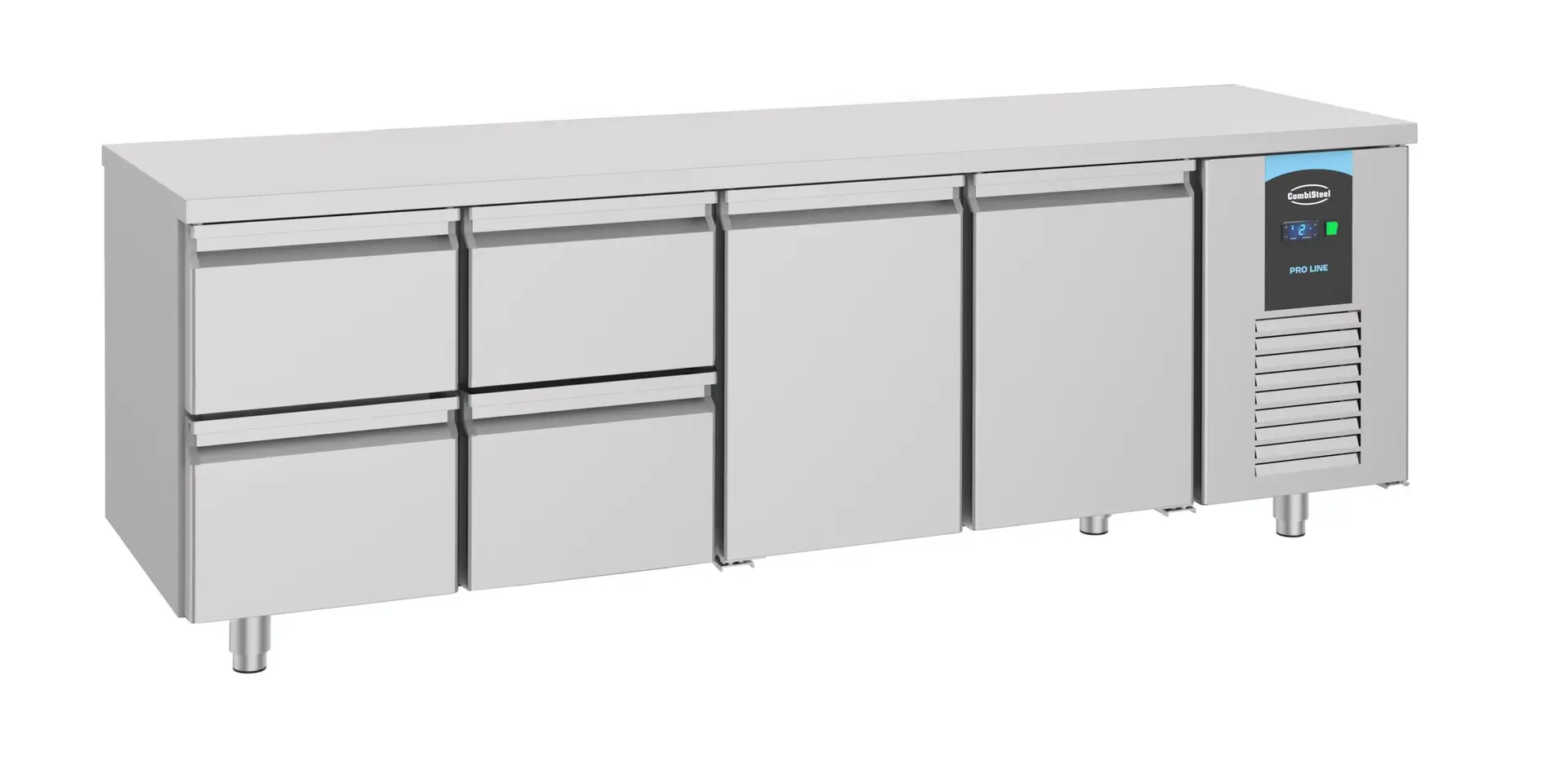 700 REFRIGERATED COUNTER 2 DOORS 4 DRAWERS ENERGY LINE