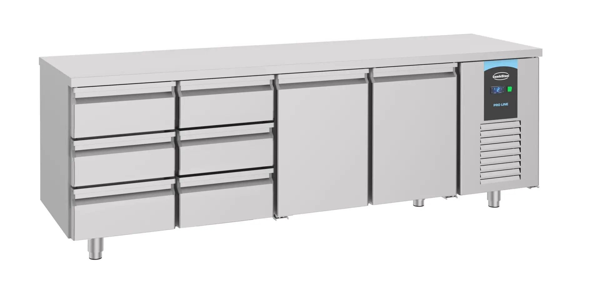 700 REFRIGERATED COUNTER 2 DOORS 6 DRAWERS ENERGY LINE
