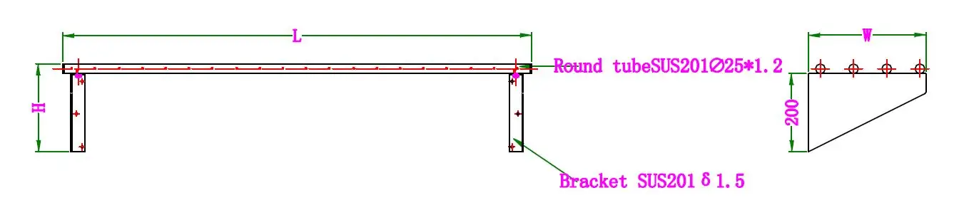 SS TUBE SHELF 1500 - Image 2
