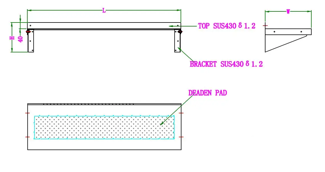 400 SS WALL SHELVES 900 INCL. BRACKETS - Image 2