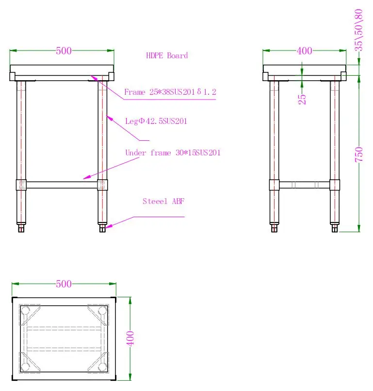 POLYETHYLENE CHOPPING BLOCK 50MM THICKNESS - Image 2