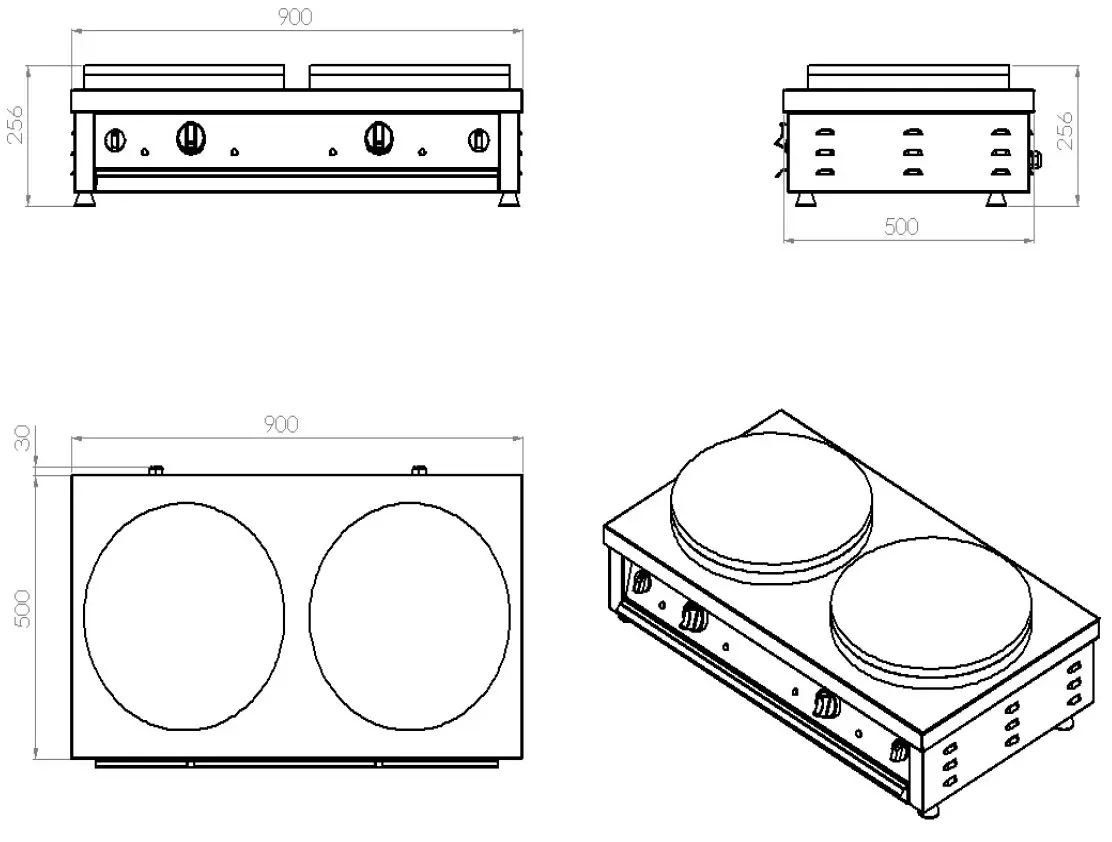 CREPE MAKER 2 PLATES - Image 2
