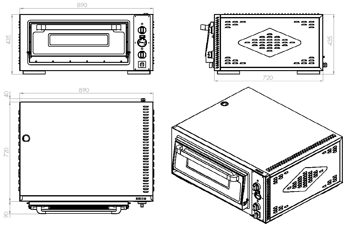 ELEC. PIZZA OVEN SINGLE 1 X 4 - Image 2
