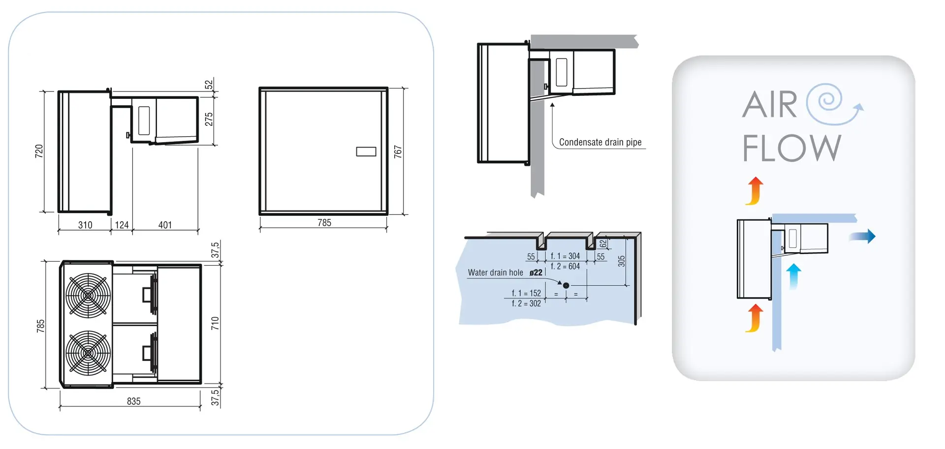 POSITIVE WALL-MOUNTED STRADDLE-TYPE UNIT 14,5-22,5 M3 WITH WINTER REGULATIONS - Image 2
