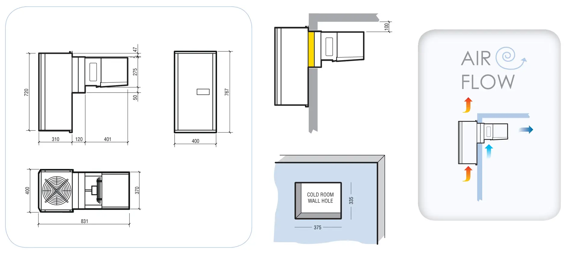 POSITIVE WALL-MOUNTED UNIT 7,8-13,4 M3 SMALL - Image 2