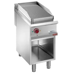 Diamond E9/PRA4 Grooved electric fry top, module 1/2, open cupboard