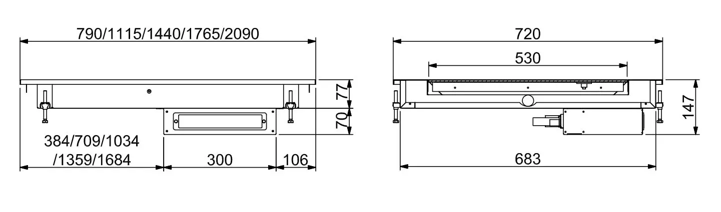 DROP-IN HEATED CERAMIC TOP 4/1 - WHITE - Image 2