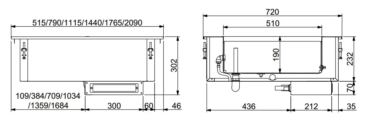 DROP-IN BAIN-MARIE UNIT 5/1 - MANUAL WATER FILLING - Image 2