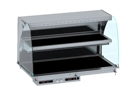 DROP-IN CURVED HEATED CERAMIC DISPLAY WALL MODEL - BLACK 4/1
