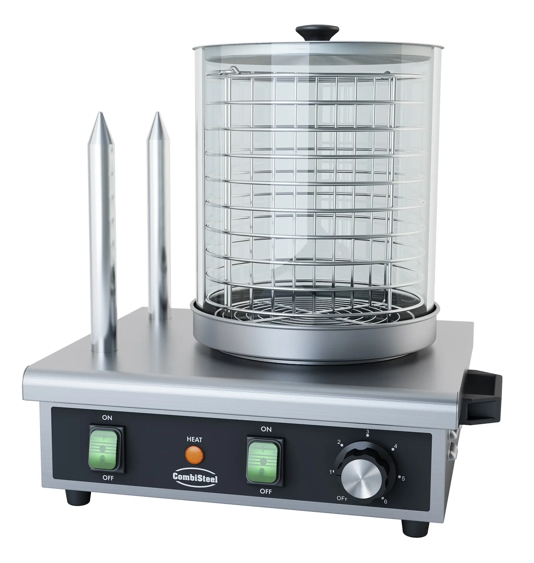 HOT DOG WARMER WITH 2 BREAD HEATING STICKS