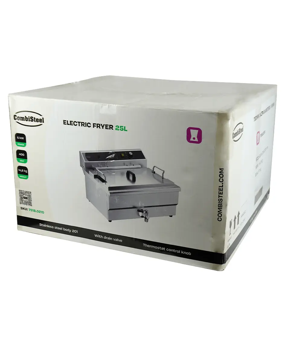 ELECTRIC COUNTER FRYER 25L - WITH DRAIN VALVE - Image 3