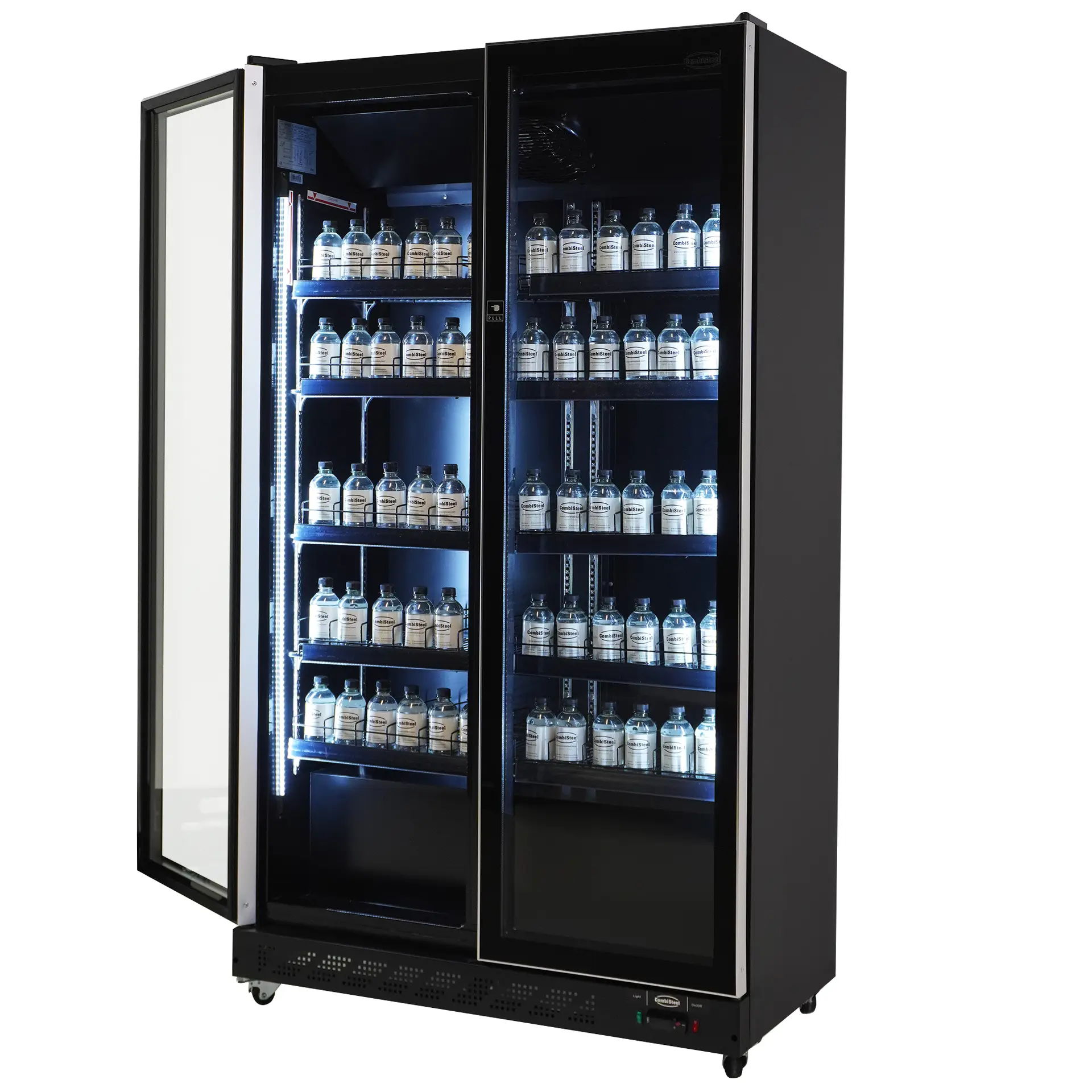 REFRIGERATOR 2 GLASS DOORS BLACK - Image 4