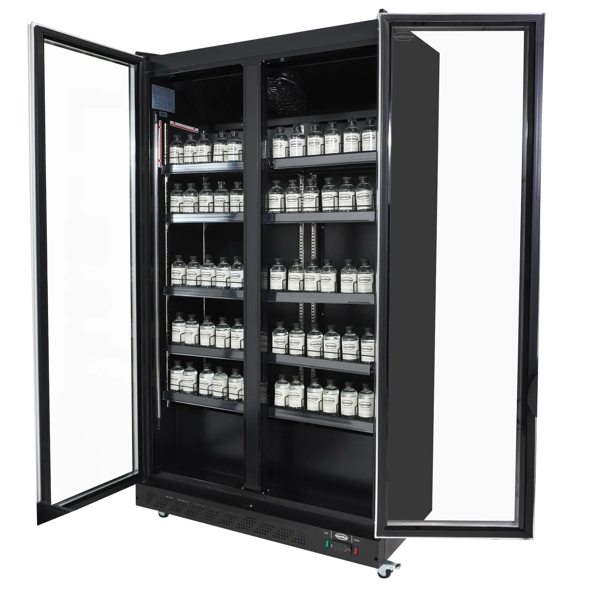 REFRIGERATOR 2 GLASS DOORS BLACK - Image 3