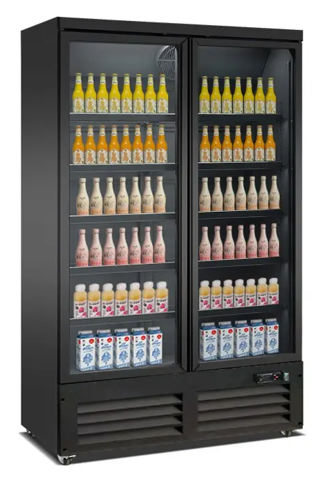 FREEZER 2 GLASS DOORS BLACK CEB-1200F BL