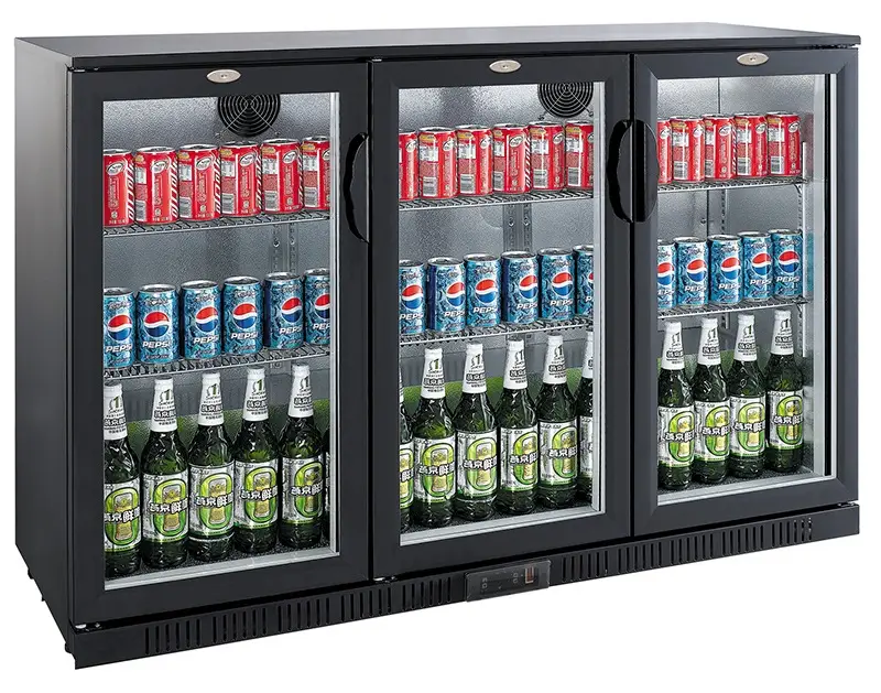 BACKBAR COOLER BLACK 3 DOORS