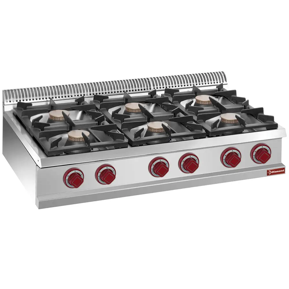 Diamond G7/6B11T 6 Burner Countertop Gas Range