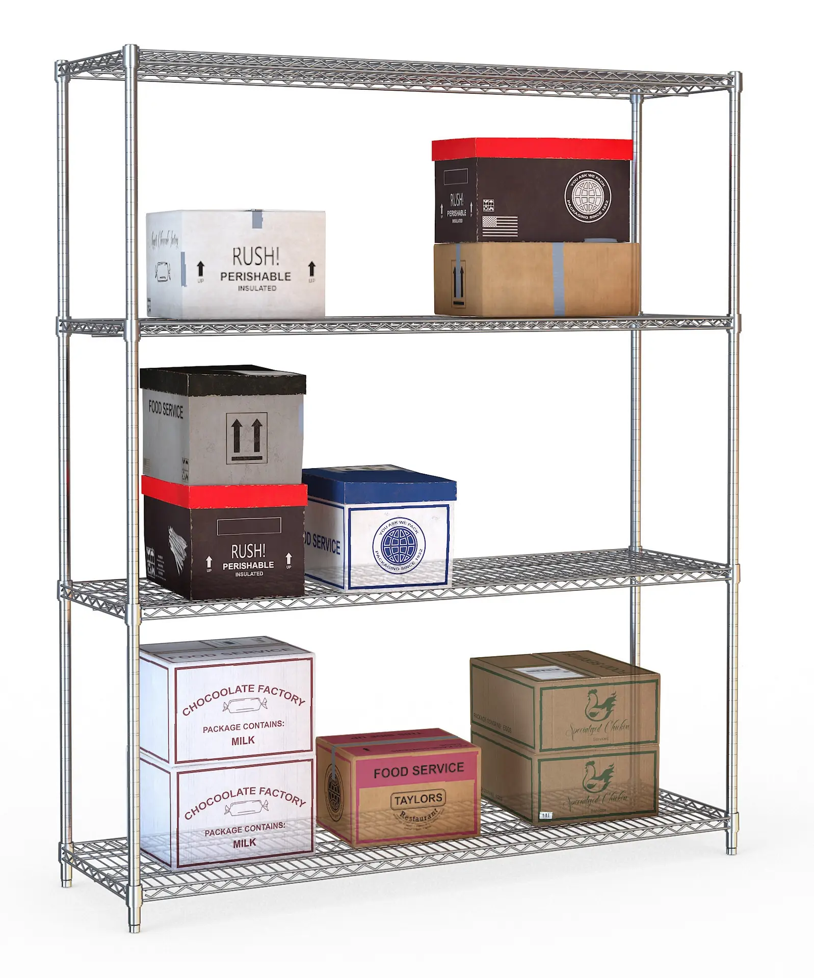 SHELF UNITS 4 LEVELS 1500 FLAT PACKED - Image 2