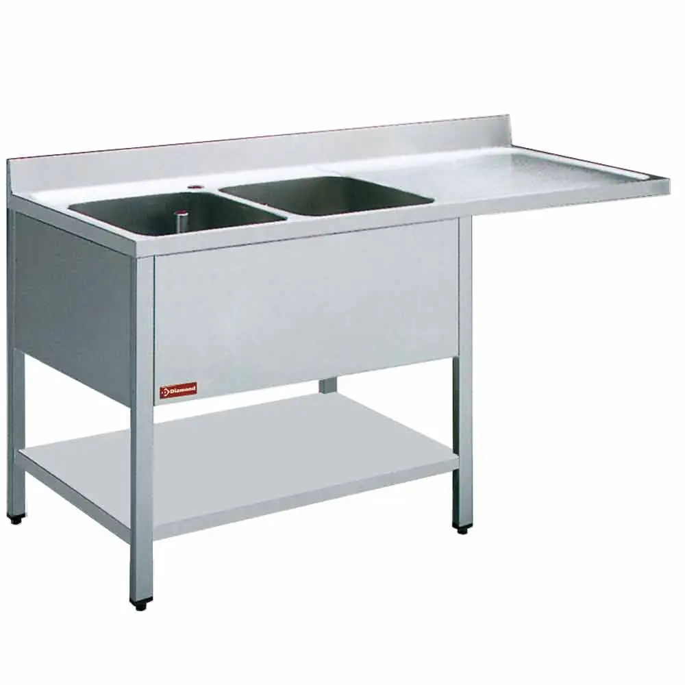 Diamond L1821VD Sink 2 Tanks And 1 Drain Surface