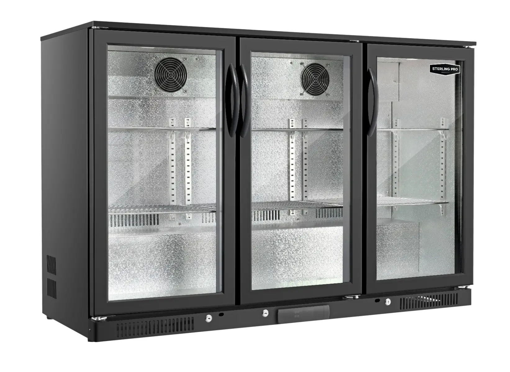 Sterling Pro Green SP3HC-BH Hinged Triple Door Bottle Cooler, 274 x 330ml Bottles - Image 2