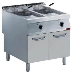 Diamond E22/F30A8-N Double Basket Freestanding Electric Fryer on Neutral Closed Cupboard, 20kW