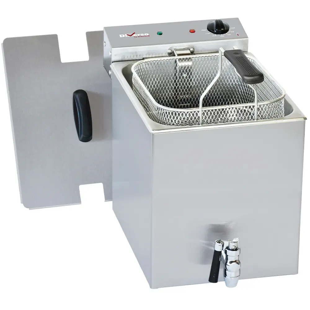 Diamond WR-FES8-RV Single Basket Countertop Electric Fryer, 8 Litres