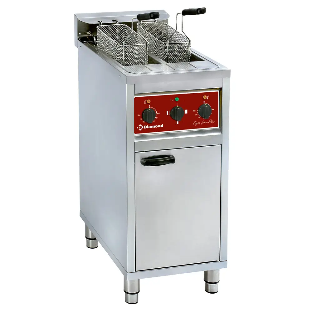 Diamond FSM-2V6E/N Floor Standing Double Basket 2 x 10 Litre Electric Fryer, 12kW
