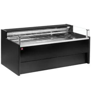 Diamond VZ25/B5-VR2/SS Black Refrigerated Self-Service Serveover Counter with Understorage, 2500mm