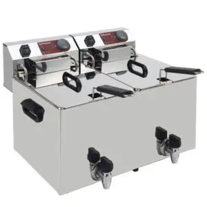 Diamond EF102-TN Double Basket Countertop Electric Fryer, 9kW