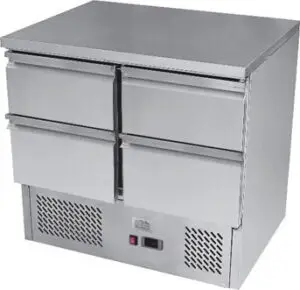 Ice-A-Cool ICE3820GR 2 Door 4 Drawers Undercounter Fridge, 300 Litres