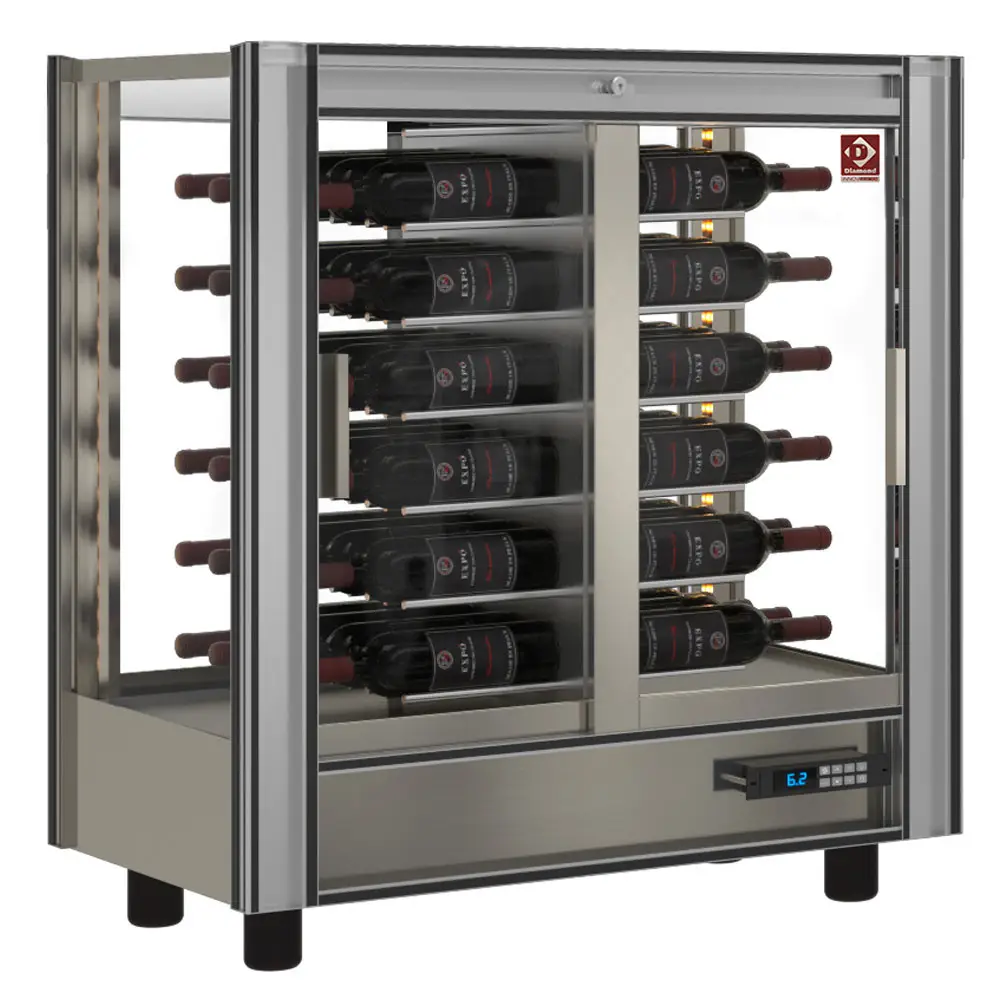 Diamond PVV-1/TR-R6 Stainless Steel Modulable Refrigerated Wine Cooler, 216 Litres