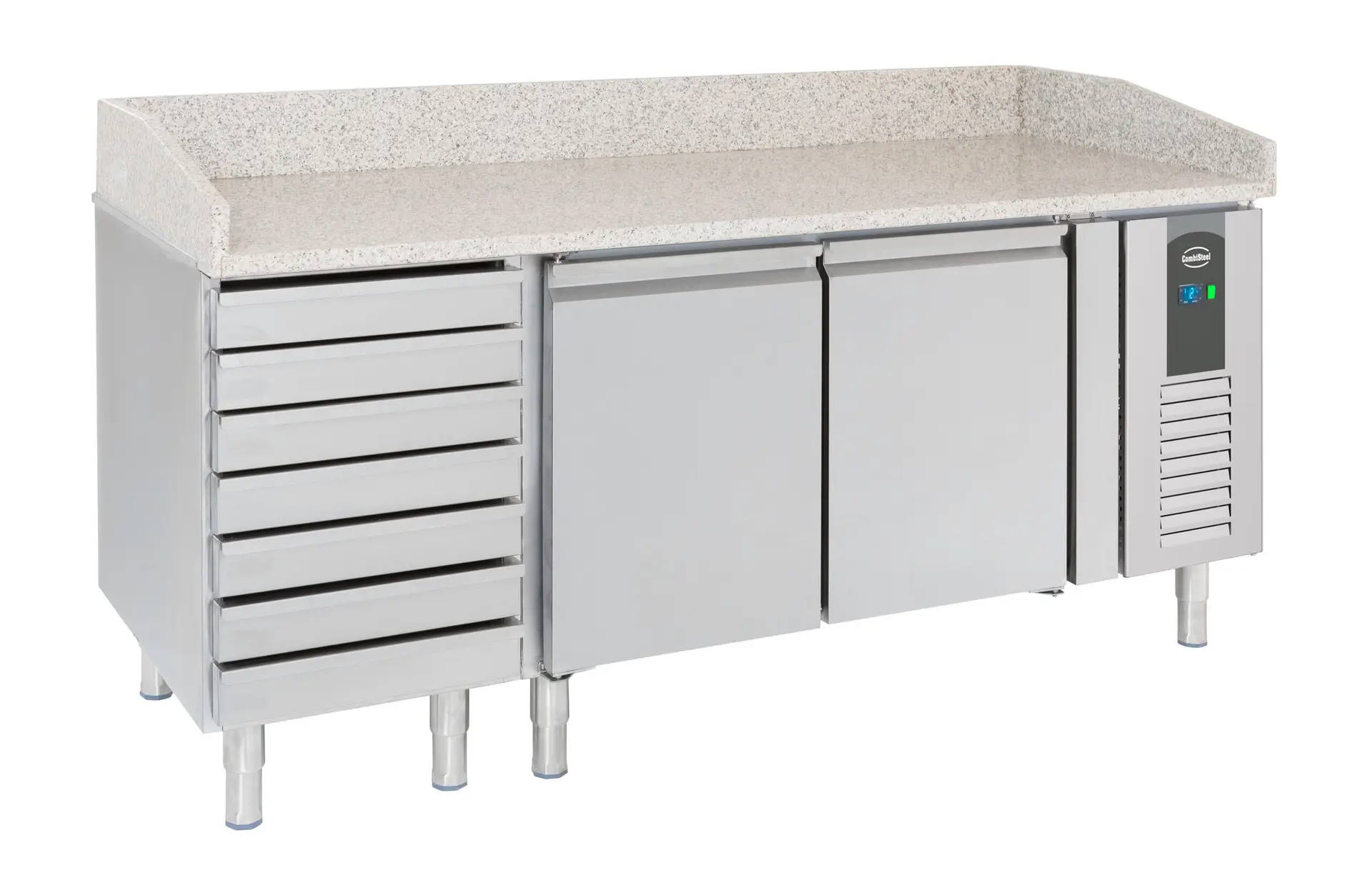 PIZZA COUNTER 2 DOORS 7 DOUGH DRAWERS