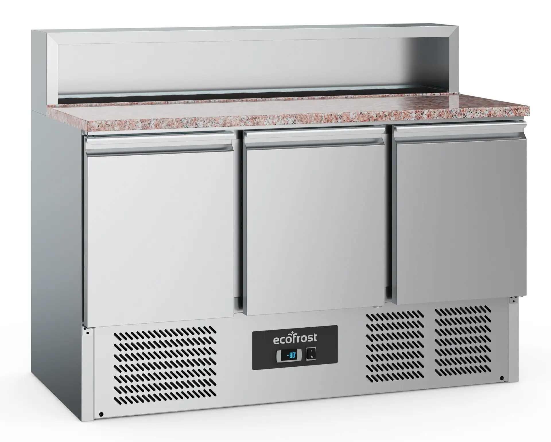 PIZZA COUNTER 3 DOORS 8x1/6GN CONTAINER