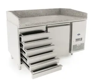 Atosa EPF3490GR + VRX1500/330 Single Door Granite Top Salad Preparation Counter Table with VRX unit & GN Pans, 125 Litres