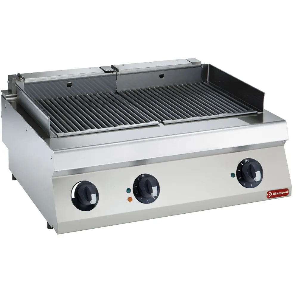 Diamond E17/GPLP2-HP Ribbed Electric Griddle Cooking Plate, 7.5kW