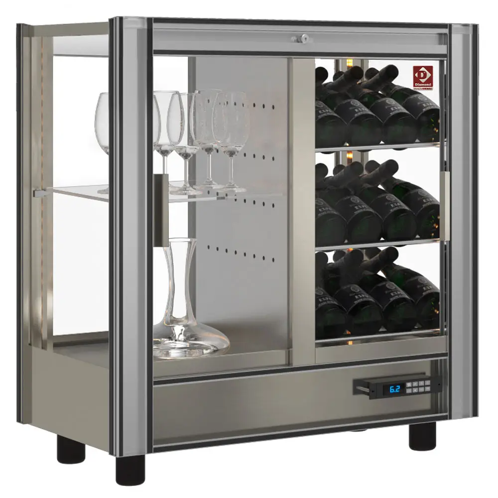 Diamond PVV-4/TR-R6 Modulable Refrigerated Wine Cooler, 64 Wine Bottles