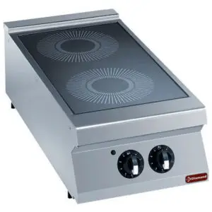 Diamond E22/2VC4T-N Vitroceramic Electric 2 Induction Hob Cooker, 6.8kW